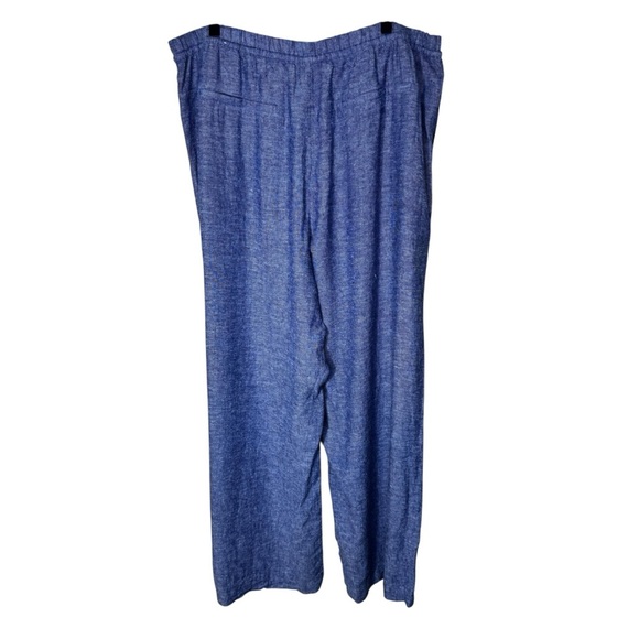 Reitman's Blue Linen Wide Leg Pants Size XXL Petite - Picture 4 of 13